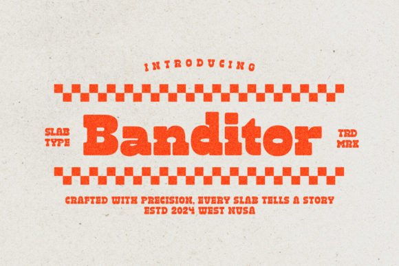 Banditor: A Bold Slab Serif for Handmade Brands & Craft Projects