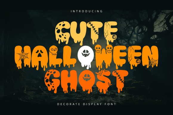 Cute Halloween Ghost: A Playful Display Font for Editorial Charm