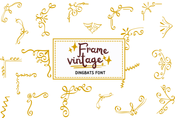 Frame Vintage Font: Retro Charm for Handmade Labels & Printables