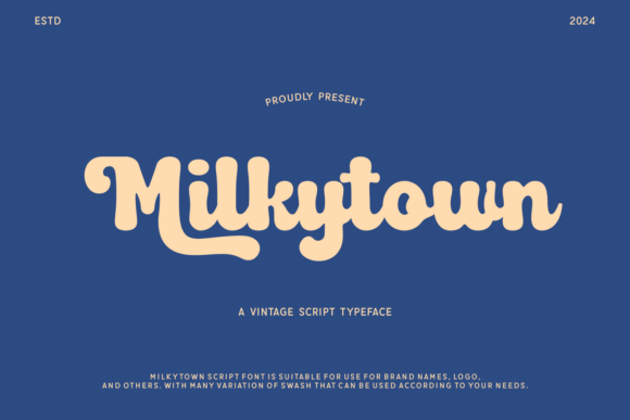 Milkytown: A Vintage Script Font That Delivers Retro Charm in Real Campaigns
