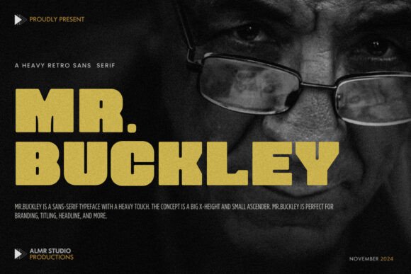 Mr.buckley: A Heavy Retro Sans That Anchors Digital Branding