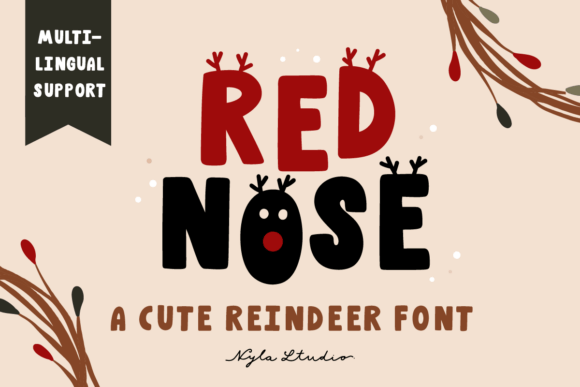 Red Nose: A Playful Christmas Typeface for Editorial Charm