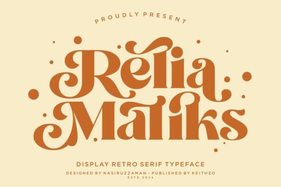 Relia Maliks Serif Font for Handmade Labels & Invitations
