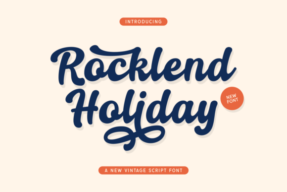 Rocklend Holiday: A Vintage Script Font That Delivers Campaign Energy