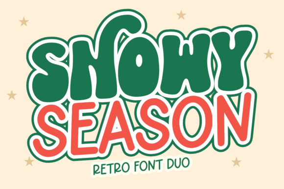 Snowy Season Duo: A Retro-Playful Display Font for Holiday Campaigns