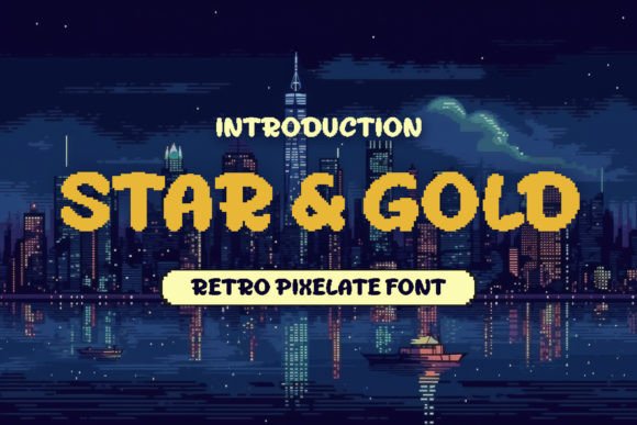 Star Gold: A Playful Yet Polished Retro Pixel Font for Small Business Branding