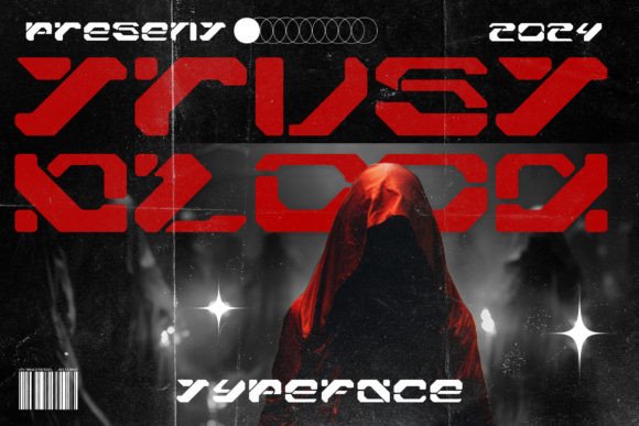 Trust Blood Typeface: A Bold Y2K Display Font for Digital Branding
